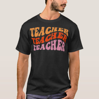 Retro Teacher inspirationerande färgämne Sc T Shirt