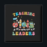 Retro Teaching Future Leaders Groovy Teacher Back  Magnet<br><div class="desc">Retro Teaching Future Leaders Groovy Teacher Back To School 3</div>
