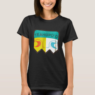 retro teahupoo surfa shirt med två stora vinkara t
