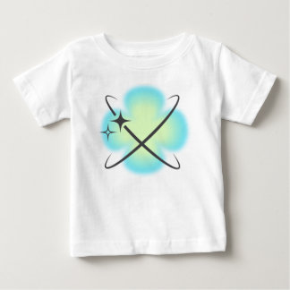 Retro Teal Atomisk Blomma T Shirt