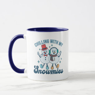 Retro Teal Chilling with my Snowmies Winter Mugg