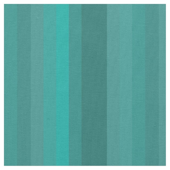 Retro Teal & Turkos Vertikala Ränder Tyg (Närbild)