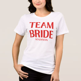 Retro Team Bride Bachelorette Red Pink T Shirt