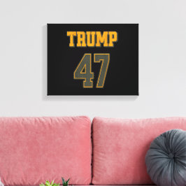 Retro Team Trump 47-Vintage Canvastryck