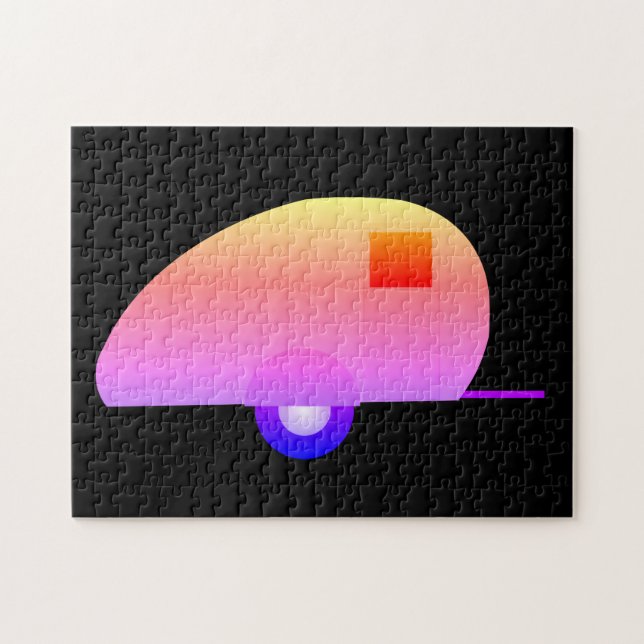 RETRO TEARDROP CAMPER TRAILER JIGSAW PUZZLE PUSSEL (Horisontell)