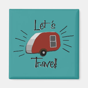 Retro Teardropcamparemagnet Magnet