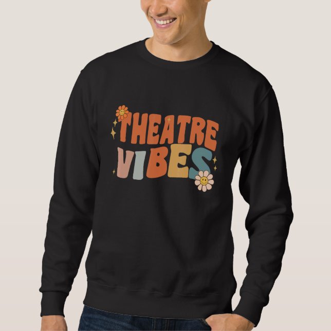 Retro teater vibbar lärare kvinnor barn lång ärmad tröja (Framsida)