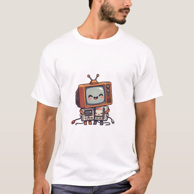 Retro Tech Friends T Shirt (Framsida)