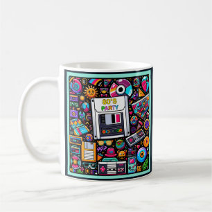 Retro Tech Playground: A Nostalgic 90s Odyssey Kaffemugg