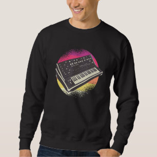 Retro Techno Synthesizer Lång Ärmad Tröja