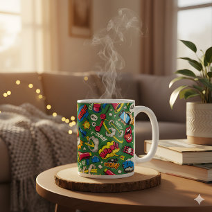 Retro Tecknad Aesthetic for Urban Stil - Pop Art Kaffemugg