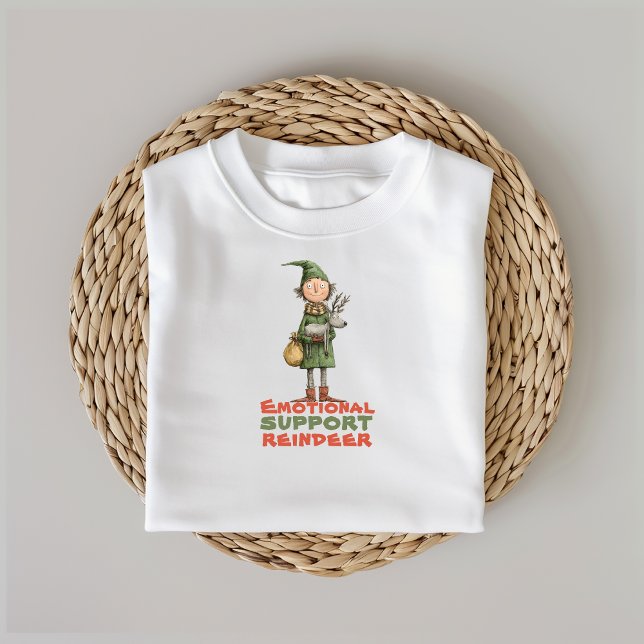 Retro tecknad alv ren ironiska önskningar t shirt (Skapare uppladdad)