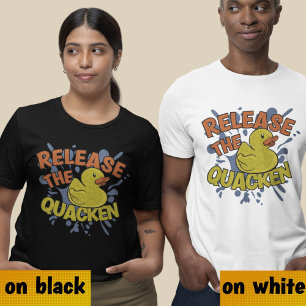Retro Tecknad Bok Rubber Anka Funny Phrase Pun T Shirt