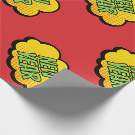 Retro Tecknad Bok Stil, nyår Presentpapper