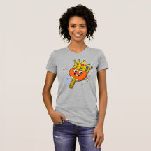 Retro Tecknad Bordtennis Paddle Dam T-shirt