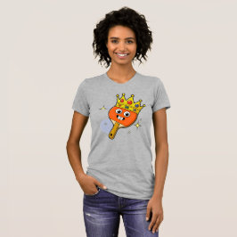 Retro Tecknad Bordtennis Paddle Dam T-shirt