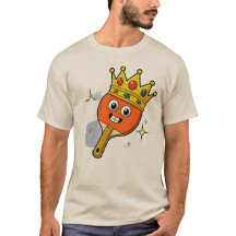 Retro Tecknad Bordtennis Paddle T-Shirt