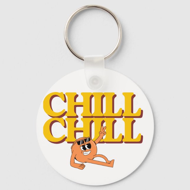 Retro Tecknad Figur Nyckelring Chill Chill (Framsida)