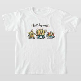 Retro tecknad film bästa dagen någonsin! Barn T Shirt