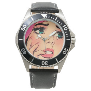 Retro Tecknad Girl Manar Watch Watch Armbandsur