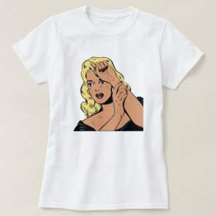 Retro Tecknad Girl T Shirt