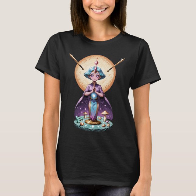 Retro Tecknad Psychedelic Spirit Art T Shirt (Framsida)