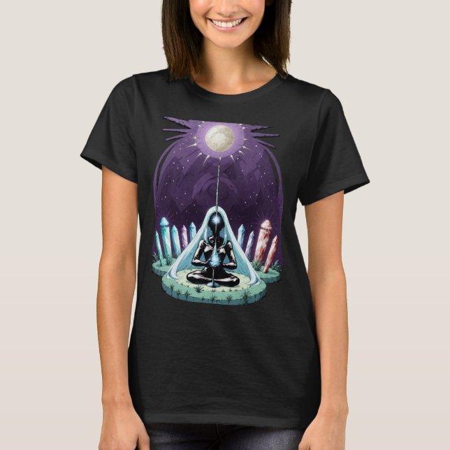 Retro Tecknad Psychedelic Spirit Art T Shirt (Framsida)