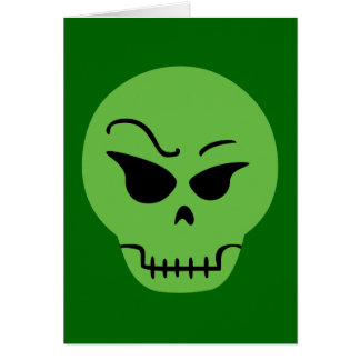 Retro Tecknad Skull Hälsningskort