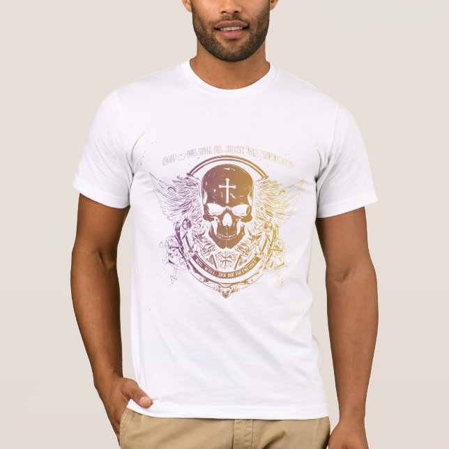 Retro Tecknad Skullgrafik T Shirt (Framsida)