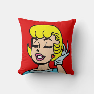 Retro Tecknad Strip Beauty Dekorativ kudde
