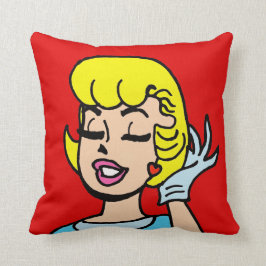 Retro Tecknad Strip Beauty Dekorativ kudde