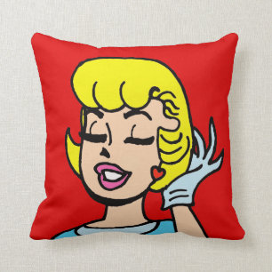 Retro Tecknad Strip Beauty Dekorativ kudde