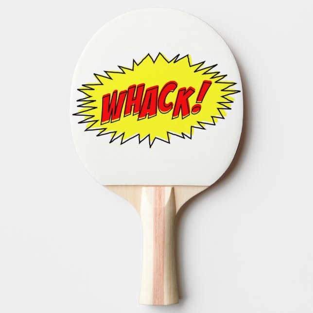 Retro Tecknad Whack Whack! pingisracket (Framsidan)