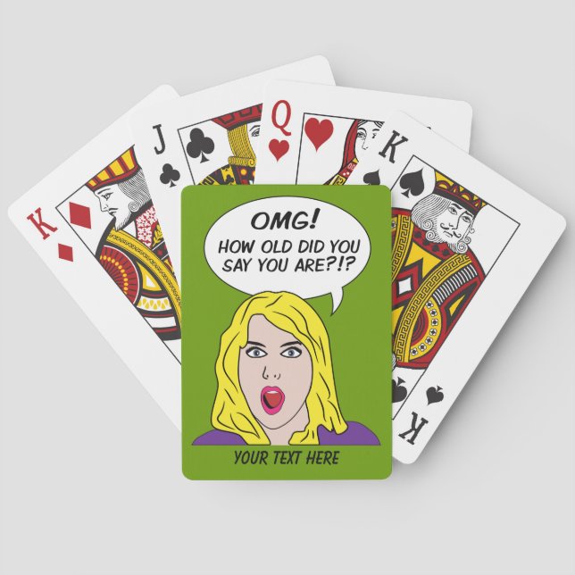 RETRO TECKNADanpassningsbar som leker kort Spel Kort (Baksidan)