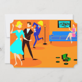 Retro tecknadcocktailpartyinbjudningar inbjudningar