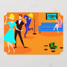 Retro tecknadcocktailpartyinbjudningar inbjudningar