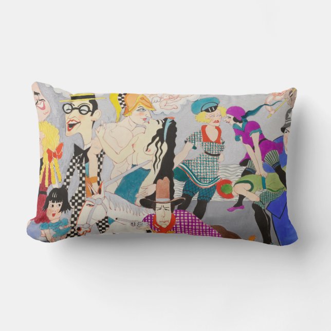 Retro Tecknade figurer  Lumbarkudde (Framsida)