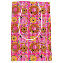 Retro tecknade mönster donuts och gods