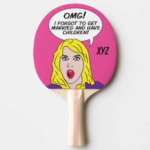 RETRO TECKNADER anpassningsbar pingpongpaddel Pingisracket