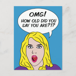 RETRO-TECKNADER - födelsedagskort Vykort