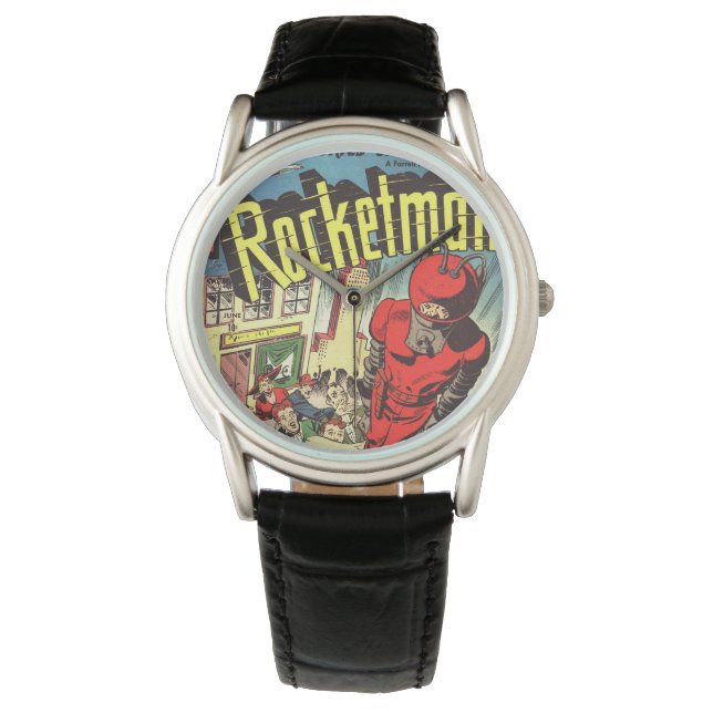 Retro-tecknader - Rocketman Armbandsur (Framsida)