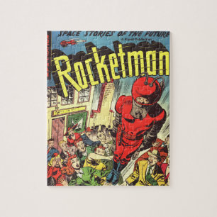 Retro tecknader - Rocketman Pussel