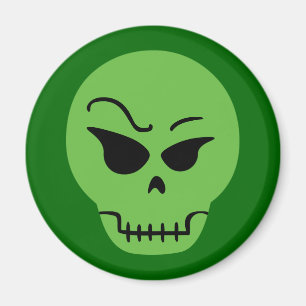 Retro tecknadskalle magnet