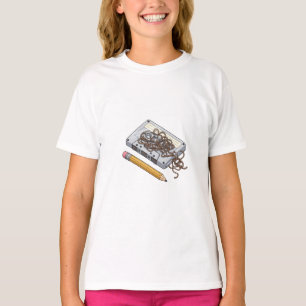 Retro tejp intrasslad penna barn t shirt