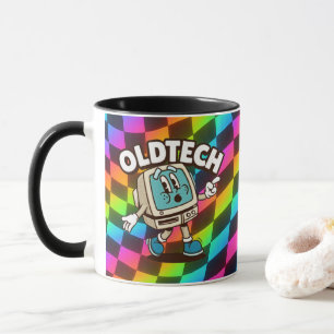 Retro Teknik Tecknad Psykedelisk Mugg