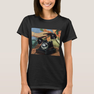 Retro telefon med roterande urtavla, Vintage Busin Tee Shirt