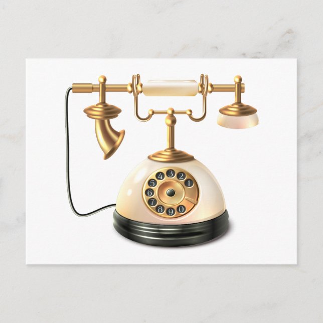 Retro-telefon Vykort (Framsida)