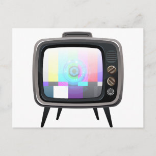 Retro Television Vykort