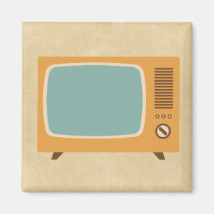 Retro televisionuppsättning magnet