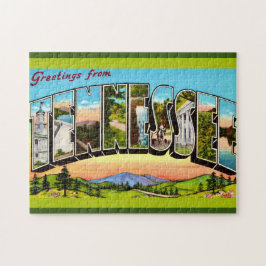 Retro Tennessee Greeting Postcard Pussel